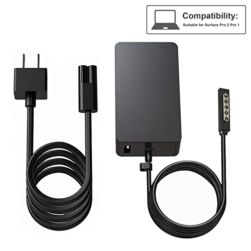 Fancy Buying 48W 12V 3.6A Portable Charger for Microsoft Surface Pro 2 Surface Pro 1 & Surface RT Tablet, Windows 8 Tablet 1536 (with 5V/1A USB Charging 6Ft Power Cord)