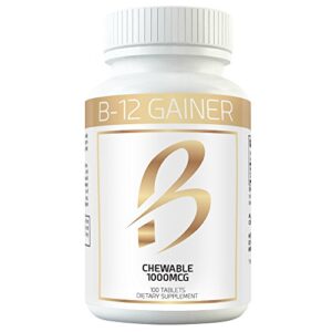 weight gainer b-12 chewable absorbs faster than weight gain pills for fast massive weight gain in men and women while opening your appetite more than protein