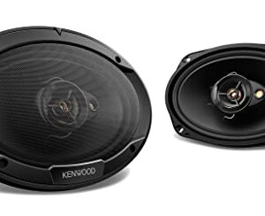 Kenwood KFC-6966R Road Series Car Speakers (Pair) - 6"x9" 3-Way Car Coaxial Speakers, 400W, 4-Ohm Impedance, Polypropylene Woofer & Electro-Dynamic Tweeter, Heavy Duty Magnet Design