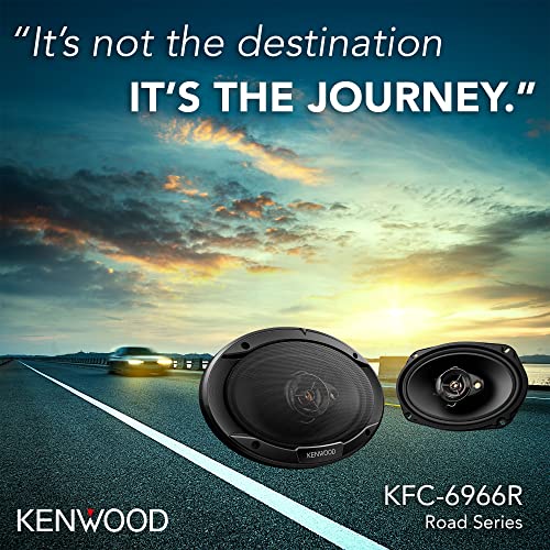 Kenwood KFC-6966R Road Series Car Speakers (Pair) - 6"x9" 3-Way Car Coaxial Speakers, 400W, 4-Ohm Impedance, Polypropylene Woofer & Electro-Dynamic Tweeter, Heavy Duty Magnet Design