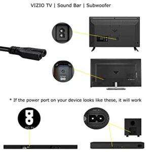 Power Cord Compatible with Vizio E-M Series LED Smart TV, Vizio Sound Bar System