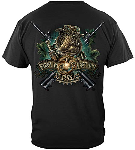 United States Marine Corps | Devil Dog First in Last Out Shirt ADD56-MM108L