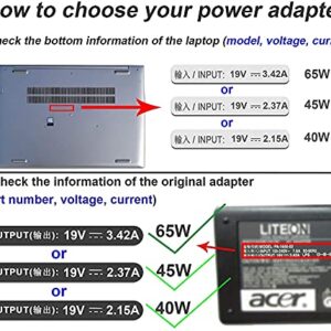 19V 3.42A 65W Replacement Laptop Battery Charger for Acer ChromeBook C720 C720P AC Adapter Power Supply Cord