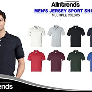 ALLNTRENDS Men's Polo T Shirt US Army Embroidered Military USA Army (L, Forest Green)