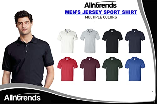 ALLNTRENDS Men's Polo T Shirt US Army Embroidered Military USA Army (L, Forest Green)