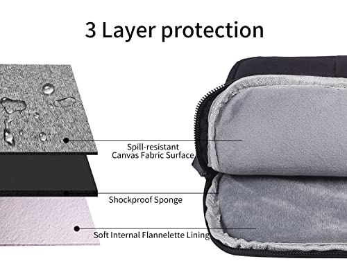 13-13.3 inch Laptop Sleeve Case for Surface Laptop 5 4 13.5, Surface Laptop Studio 14.4, Lenovo Yoga 6 13, Dell XPS 13/Dell Inspiron 13, ACER Lenovo DELL ASUS HP 13" Computer Waterpoof Bag(Black)