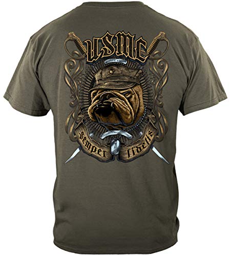 United States Marine Corps | USMC Bull Dog Crossed Swords Shirt ADD63-MM2268L