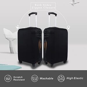 Explore Land Travel Luggage Cover Suitcase Protector Fits 18-32 Inch Luggage (Black, L(27-30 inch Luggage))