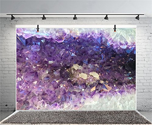 CSFOTO 7x5ft Background for Bright Violet Texture from Natural Amethyst Photography Backdrop Crystal Quartz Jewellery Sparkle Brilliance Ornament Gemstone Photo Studio Props Polyester Wallpaper