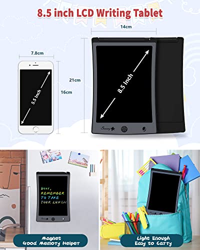 LCD Writing Tablet,Electronic Writing &Drawing Board Doodle Board,Sunany 8.5" Handwriting Paper Drawing Tablet Gift for Kids and Adults at Home,School and Office (Black)