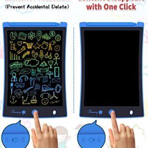 LCD Writing Tablet,Electronic Writing &Drawing Board Doodle Board,Sunany 8.5" Handwriting Paper Drawing Tablet Gift for Kids and Adults at Home,School and Office (Blue)