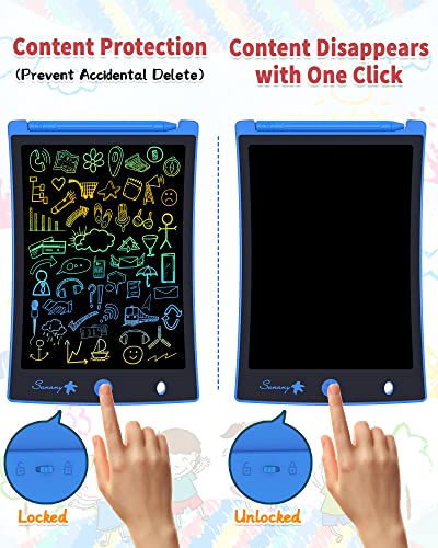 LCD Writing Tablet,Electronic Writing &Drawing Board Doodle Board,Sunany 8.5" Handwriting Paper Drawing Tablet Gift for Kids and Adults at Home,School and Office (Blue)