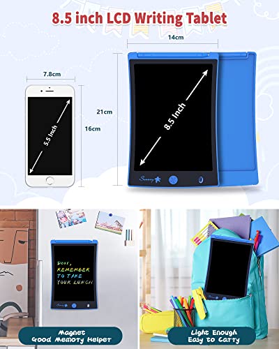 LCD Writing Tablet,Electronic Writing &Drawing Board Doodle Board,Sunany 8.5" Handwriting Paper Drawing Tablet Gift for Kids and Adults at Home,School and Office (Blue)