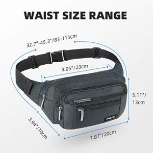 FREETOO Waist Pack Bag Fanny Pack for Men&Women Hip Bum Bag with Adjustable Strap for Outdoors Workout Traveling Casual Running Hiking Cycling (Gray-green)