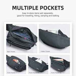 FREETOO Waist Pack Bag Fanny Pack for Men&Women Hip Bum Bag with Adjustable Strap for Outdoors Workout Traveling Casual Running Hiking Cycling (Gray-green)