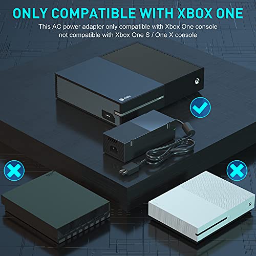 2023 Newest - WEGWANG Xbox One Power Supply, Power Cord with Brick Adapter for Xbox One, Replacement Microsoft Xbox One Power Brick Charger, 100-240V Voltage Xbox One Accessories