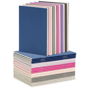 24 pack mini paper notebooks for kids, bulk pocket notepads with 48 lined pages for journaling, writing, composition, school supplies (6 colors, 3.5 x 5 in)