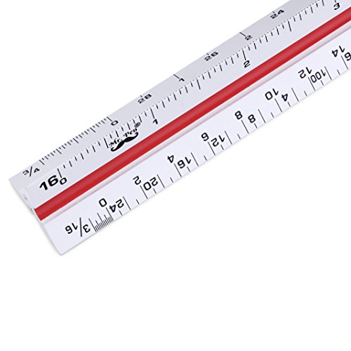 Mr. Pen- Metric Engineer Scale Ruler, Ruler, 12" Aluminum Scale Ruler, Triangular Scale, Scale Ruler for Blueprint, Triangle Ruler, Metric Engineering, Drafting Ruler, Engineering Scale