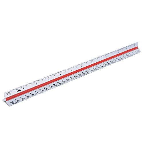 Mr. Pen- Metric Engineer Scale Ruler, Ruler, 12" Aluminum Scale Ruler, Triangular Scale, Scale Ruler for Blueprint, Triangle Ruler, Metric Engineering, Drafting Ruler, Engineering Scale
