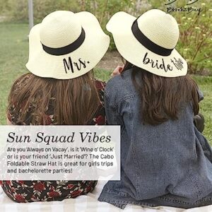 Brook + Bay Embroidered Summer Hats for Bachelorette Party - Floppy Sun Hats for Bridal Shower - Women Beach & Vacation Hat Hello Sunshine