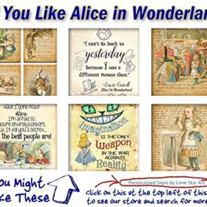 Alice in Wonderland Prints - 11x14 Unframed Wall Art Print Poster - Perfect Alice in Wonderland Gifts and Decorations (Alice in Wonderland Set)