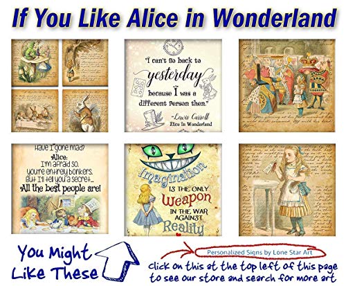 Alice in Wonderland Prints - 11x14 Unframed Wall Art Print Poster - Perfect Alice in Wonderland Gifts and Decorations (Alice in Wonderland Set)