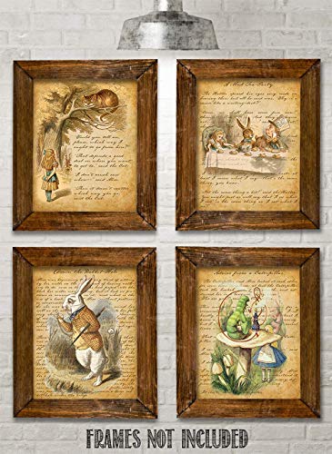 Alice in Wonderland Prints - 11x14 Unframed Wall Art Print Poster - Perfect Alice in Wonderland Gifts and Decorations (Alice in Wonderland Set)