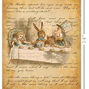 Alice in Wonderland Prints - 11x14 Unframed Wall Art Print Poster - Perfect Alice in Wonderland Gifts and Decorations (Alice in Wonderland Set)