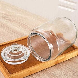 Glass Jars 64oz,Candy Jar with Lid For Household,Food Grade Clear Jars (2 Pack)