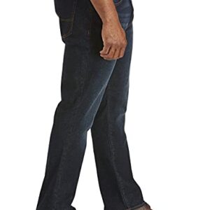 Lee Men's Big & Tall Extreme Motion Relaxed Straight Jean Black 44W x 32L