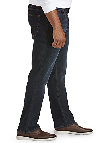 Lee Men's Big & Tall Extreme Motion Relaxed Straight Jean Black 44W x 32L