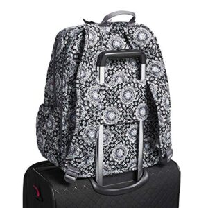 Vera Bradley Women's Cotton Campus Backpack, Charcoal Medallion, One Size