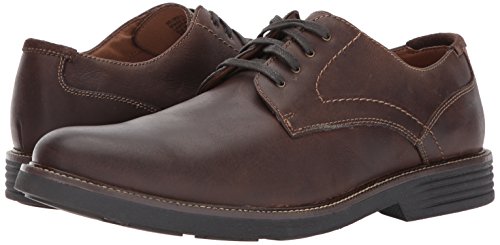 Dockers Mens Parkway Leather Dress Casual Oxford Shoe with Stain Defender, Dark Brown, 10.5 W