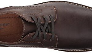 Dockers Mens Parkway Leather Dress Casual Oxford Shoe with Stain Defender, Dark Brown, 10.5 W