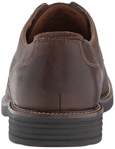 Dockers Mens Parkway Leather Dress Casual Oxford Shoe with Stain Defender, Dark Brown, 10.5 W