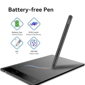 VEIKK A30 V2 Drawing Tablet 10x6 Inch Graphics Tablet with Battery-Free Pen and 8192 Professional Levels Pressure