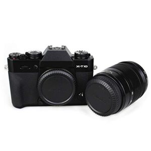 2 Pack X Mount Body Cap Cover & Rear Lens Cap for Fuji Fujifilm X-T5 X-T4 X-T3 X-T2 X-S20 X-S10 X-T30 X-T20 X-T200 X-H1 X-H2 X-H2S X-PRO3 PRO2 X-E4 X-E3 X-A7 X-A5 & More Fujifilm X Mount Camera & Lens