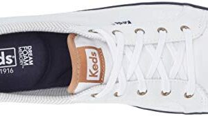 Keds Women's Center Sneaker, White/Grey, 9