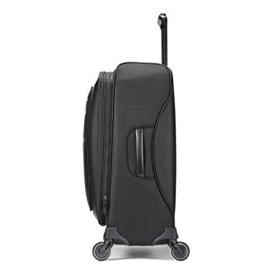 Samsonite Flexis Softside Expandable Luggage with Spinner Wheels, Jet Black, Checked-Medium 25-Inch