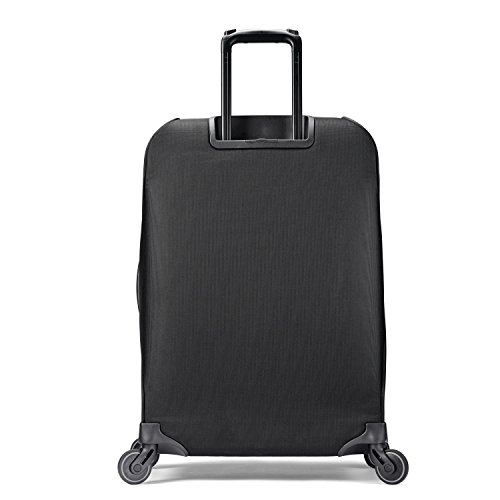 Samsonite Flexis Softside Expandable Luggage with Spinner Wheels, Jet Black, Checked-Medium 25-Inch