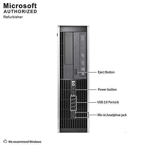 HP Elite 8200 SFF Business Desktop Computer, Intel Core i7-2600, 2TB HDD, 16GB DDR3, Windows 10 Professional (Renewed) (i7 | 16GB | 2T HDD | Wind 10 Pro + WiFi)