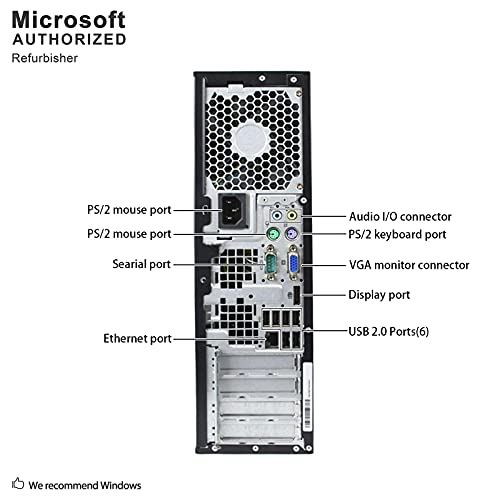 HP Elite 8200 SFF Business Desktop Computer, Intel Core i7-2600, 2TB HDD, 16GB DDR3, Windows 10 Professional (Renewed) (i7 | 16GB | 2T HDD | Wind 10 Pro + WiFi)