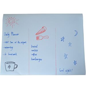 Seatrend Magnetic WhiteBoard Ideal for Study Planning, Exams, Chores or Dieting - Fridge White Board Task Plan Includes s3 Marker pens and 1 Eraser