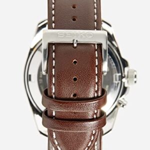 SEIKO Mens Analogue Kinetic Watch with Leather Strap SKA791P1