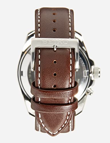 SEIKO Mens Analogue Kinetic Watch with Leather Strap SKA791P1