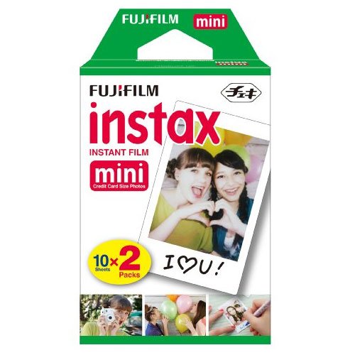 Fujifilm instax Mini Instant Film (20 Exposures) + 20 Sticker Frames for Fuji Instax Prints Baby Boy Themed Package + Cleaning Cloth – Deluxe Accessory Bundle