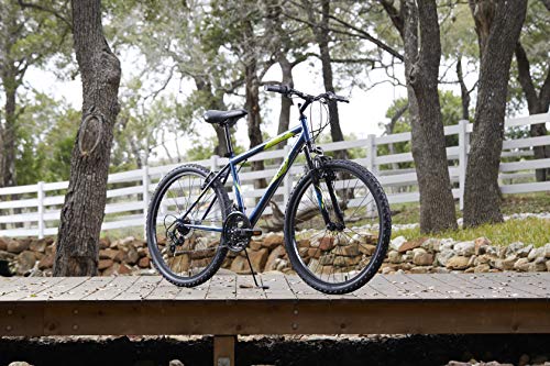 Huffy Hardtail Mountain Bike, Stone Mountain 26 inch, 21-Speed, Lightweight, Dark Blue