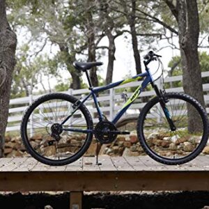 Huffy Hardtail Mountain Bike, Stone Mountain 26 inch, 21-Speed, Lightweight, Dark Blue