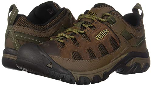 KEEN Men's Targhee Vent Low Height Breathable Hiking Shoes, Cuban/Antique Bronze, 10.5