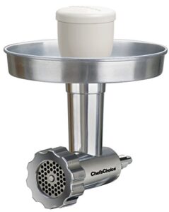 chef'schoice food grinder attachment, one size, cast metal